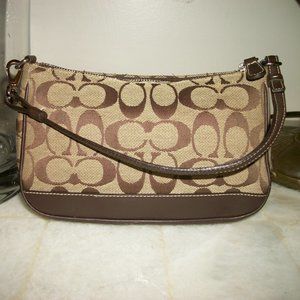 Coach Mono Gram Brown Baggette Handbag